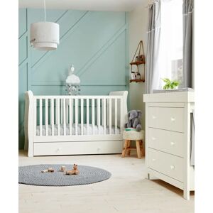 Mamas & Papas Mia 2 Piece Cotbed Set with Dresser Changer - White