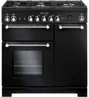 Rangemaster 81420 (KCH90DFFBL/C) KITCHENER 90 A Rated Dual Fuel Cooker, Black