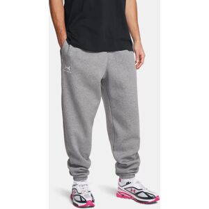 Men's  Under Armour  Essential Fleece Puddle Pants Castlerock Light Heather / White XS