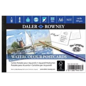 Daler Rowney Langton A6 Watercolour Cold-Pressed Postcard Pad Daler Rowney Langton A6 Watercolour Cold-Pressed Postcard Pad