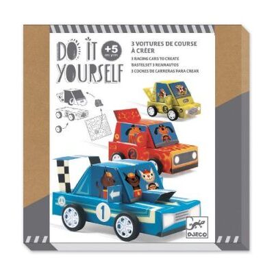 Djeco Creative DIY Kit - Race Cars - 5+ Djeco Creative DIY Kit - Race Cars - 5+