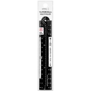 Midori 30Cm Multi Ruler Black Midori 30Cm Multi Ruler Black