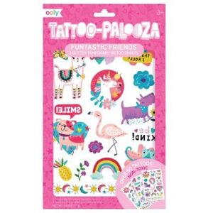 Tattoo Palooza Temporary Glitter Tattoo: Funtastic Friends - 3 Sheets Tattoo Palooza Temporary Glitter Tattoo: Funtastic Friends - 3 Sheets