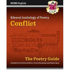 CGP Books GCSE English Edexcel Poetry Guide - Conflict Anthology includes Online Edition, Audio & Quizzes