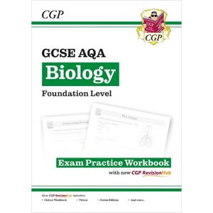 CGP Books New GCSE Biology AQA Foundation Exam Practice Workbook with CGP RevisionHub