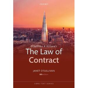 Janet O'Sullivan O'Sullivan & Hilliard's The Law of Contract Janet O'Sullivan O'Sullivan & Hilliard's The Law of Contract