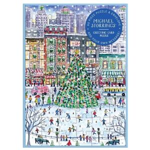 Galison Michael Storrings Christmas in the City Greeting Card Puzzle Galison Michael Storrings Christmas in the City Greeting Card Puzzle