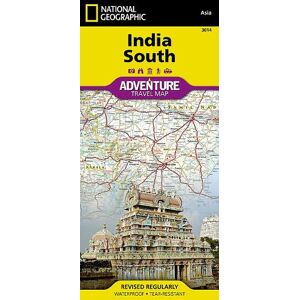National Geographic Maps India, South National Geographic Maps India, South