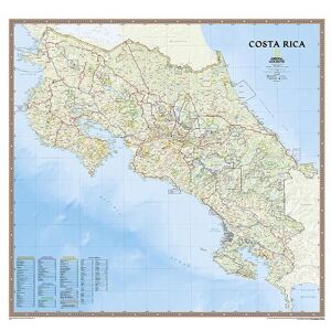 National Geographic Maps Costa Rica, Tubed National Geographic Maps Costa Rica, Tubed