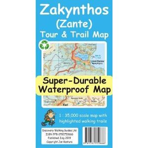 Jan Kostura Zakynthos (Zante) Tour & Trail Map Jan Kostura Zakynthos (Zante) Tour & Trail Map