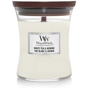 Woodwick White Tea & Jasmine Candle, Medium Woodwick White Tea & Jasmine Candle, Medium