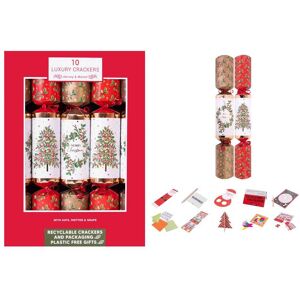 Harvey & Mason Luxury Tree & Wreath Christmas Crackers, 14", 10 Pack Harvey & Mason Luxury Tree & Wreath Christmas Crackers, 14", 10 Pack