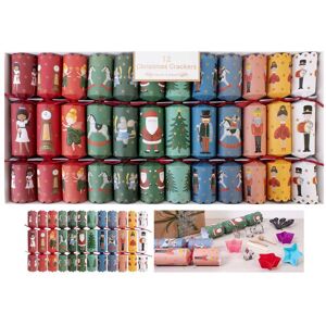 RSW Santa & Nutcracker Christmas Cracker, 12", 12 Pack RSW Santa & Nutcracker Christmas Cracker, 12", 12 Pack