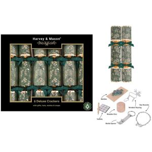 Harvey & Mason Deluxe Foliage Christmas Crackers, 13.5", 6 Pack, Green Harvey & Mason Deluxe Foliage Christmas Crackers, 13.5", 6 Pack, Green