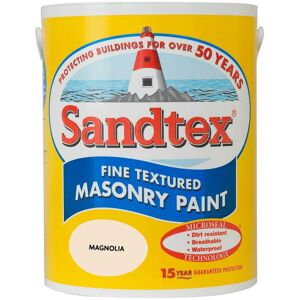 Sandtex Textured Masonry Paint, 5L, Magnolia Sandtex Textured Masonry Paint, 5L, Magnolia