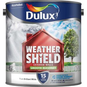 Weathershield Smooth Masonry Paint, 2.5L, Pure Brilliant White Weathershield Smooth Masonry Paint, 2.5L, Pure Brilliant White
