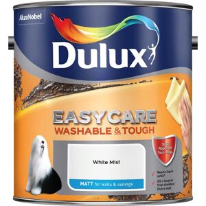 Dulux Easycare Matt Emulsion Paint, 2.5L, White Mist Dulux Easycare Matt Emulsion Paint, 2.5L, White Mist