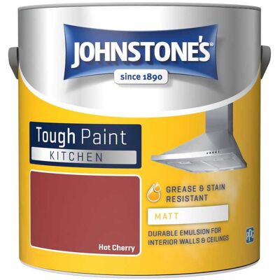 Johnstones - Kitchen Matt Emulsion - Hot Cherry - Paint Johnstones - Kitchen Matt Emulsion - Hot Cherry - Paint