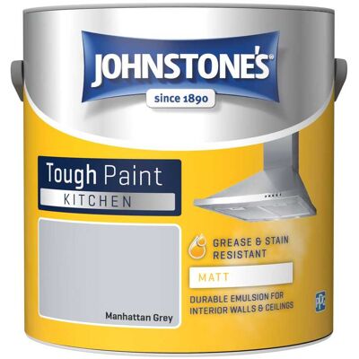 Johnstone's - Kitchen Matt Wall Ceiling Emulsion - Manhattan Grey - Paint Johnstone's - Kitchen Matt Wall Ceiling Emulsion - Manhattan Grey - Paint