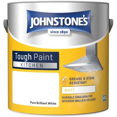 Johnstone's - Kitchen Matt 2.5L - Pure Brilliant White - 2.5L - Paint Johnstone's - Kitchen Matt 2.5L - Pure Brilliant White - 2.5L - Paint
