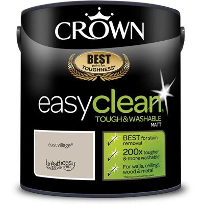 Crown - Easyclean Matt Emulsion - East Village - 2.5L - Paint Crown - Easyclean Matt Emulsion - East Village - 2.5L - Paint