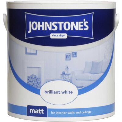 Johnstone's - Matt Emulsion - Brilliant White - Paint Johnstone's - Matt Emulsion - Brilliant White - Paint