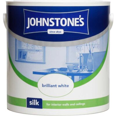 Johnstone's - Silk Emulsion Paint - Brilliant White - Paint Johnstone's - Silk Emulsion Paint - Brilliant White - Paint
