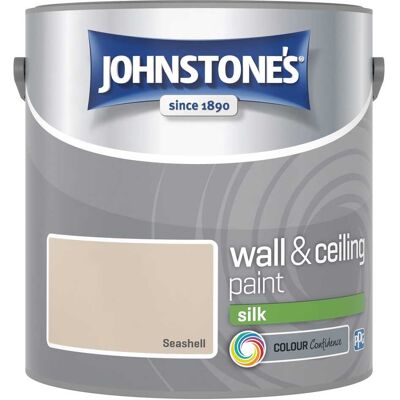 Johnstone's Silk Emulsion - Seashell - 2.5L - Paint Johnstone's Silk Emulsion - Seashell - 2.5L - Paint