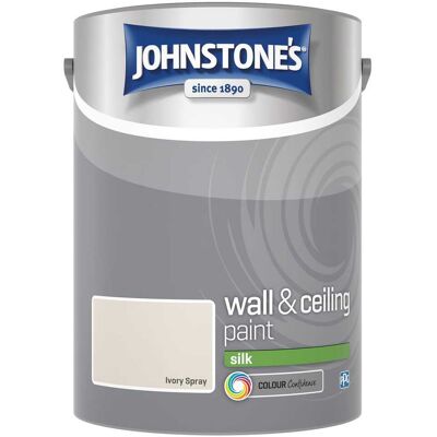 Johnstone's - Silk Emulsion - Ivory - 5L - Paint Johnstone's - Silk Emulsion - Ivory - 5L - Paint