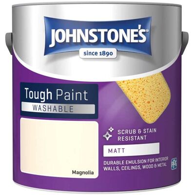 Johnstone's - Washable Matt Wall Emulsion Paint - Magnolia - 2.5L - Paint Johnstone's - Washable Matt Wall Emulsion Paint - Magnolia - 2.5L - Paint