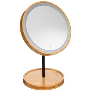 5five Bamboo LED Pivot Mirror, 31x16cm 5five Bamboo LED Pivot Mirror, 31x16cm