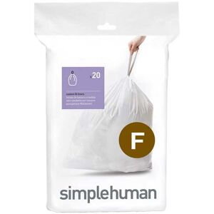 Simplehuman CW0165 Bin Liners 25L, Code F, Pack of 20 Simplehuman CW0165 Bin Liners 25L, Code F, Pack of 20