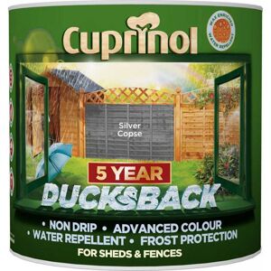 Cuprinol Ducksback Shed & Fence Paint, 9L, Silver Copse Cuprinol Ducksback Shed & Fence Paint, 9L, Silver Copse