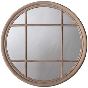 Gallery Eccleston Window Panel Round Mirror, 100x100cm, Clay Gallery Eccleston Window Panel Round Mirror, 100x100cm, Clay