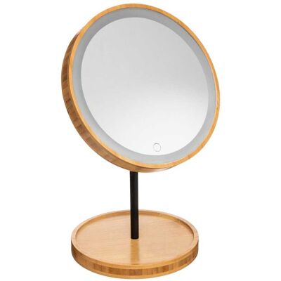 5five Bamboo LED Pivot Mirror, 31x16cm 5five Bamboo LED Pivot Mirror, 31x16cm