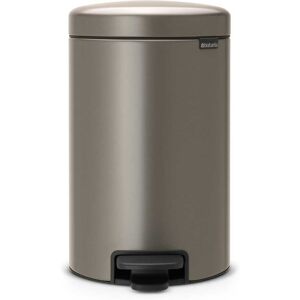Brabantia NewIcon Pedal Bin, 12L, Platinum Brabantia NewIcon Pedal Bin, 12L, Platinum