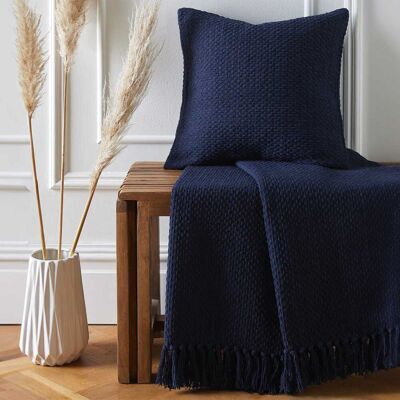 Hayden Throws and Cushions Navy - Throws and Cushions Hayden Throws and Cushions Navy - Throws and Cushions