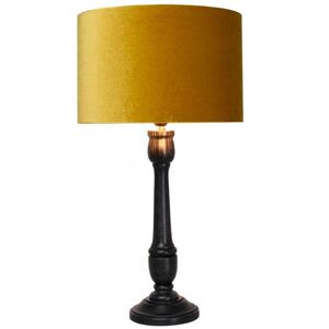 Pacific Lifestyle Captiva Wood Candlestick Table Lamp, Black Pacific Lifestyle Captiva Wood Candlestick Table Lamp, Black