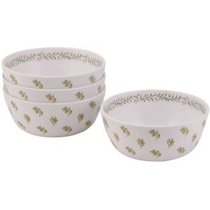 William Morris At Home Fruit Melamine Cereal Bowls, Set of 4, Green William Morris At Home Fruit Melamine Cereal Bowls, Set of 4, Green