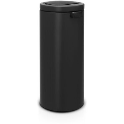 Brabantia Touch Bin Flat Lid, 30L, Matt Black Brabantia Touch Bin Flat Lid, 30L, Matt Black
