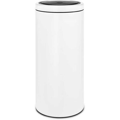 Brabantia Flat Top Touch Bin, 30L, White Brabantia Flat Top Touch Bin, 30L, White
