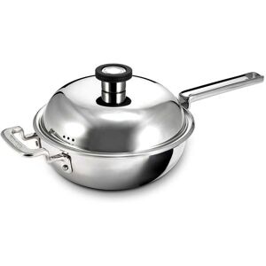 Robert Welch 316 Series Wok with Lid, 22cm, Stainless Steel Robert Welch 316 Series Wok with Lid, 22cm, Stainless Steel