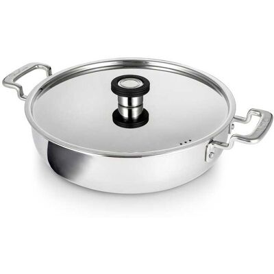 Robert Welch 316 Series Low Casserole, 28cm, Stainless Steel Robert Welch 316 Series Low Casserole, 28cm, Stainless Steel