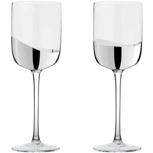 Anton Studio Design Wave Wine Glasses, Set of 2, Silver Anton Studio Design Wave Wine Glasses, Set of 2, Silver