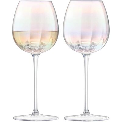 LSA Pearl White Wine Glass, Set of 2 LSA Pearl White Wine Glass, Set of 2