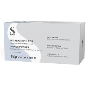 S-PRO Silver Aluminium Highlighting Foil, 18 microns, 10cm x 100m S-PRO Silver Aluminium Highlighting Foil, 18 microns, 10cm x 100m