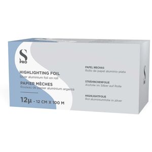 S-PRO Silver Aluminium Highlighting Foil, 12 microns, 12cm x 100m S-PRO Silver Aluminium Highlighting Foil, 12 microns, 12cm x 100m