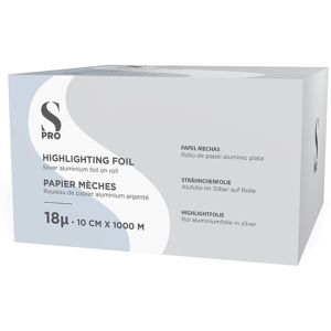 S-PRO Silver Aluminium Highlighting Foil, 18 microns, 10cm x 1000m S-PRO Silver Aluminium Highlighting Foil, 18 microns, 10cm x 1000m