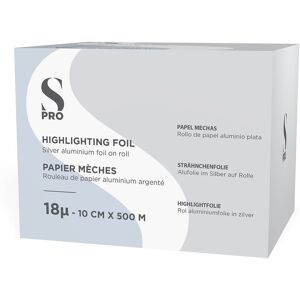 S-PRO Silver Aluminium Highlighting Foil, 18 microns, 10cm x 500m S-PRO Silver Aluminium Highlighting Foil, 18 microns, 10cm x 500m