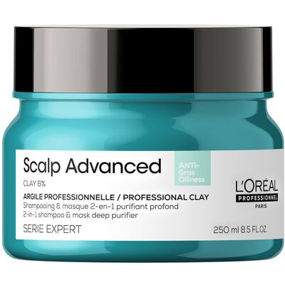 L'Oréal Paris L'Oreal Professionnel Series Expert Scalp Advanced Anti-Oiliness 2-in-1 Deep Purifier Clay Mask 250ml L'Oréal Paris L'Oreal Professionnel Series Expert Scalp Advanced Anti-Oiliness 2-in-1 Deep Purifier Clay Mask 250ml